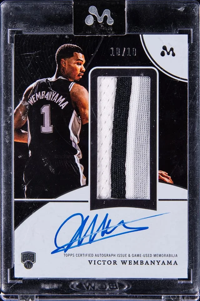 2023-24 Topps Victor Wembanyama Mercury Autograph Relic Black #WAR-10F card image