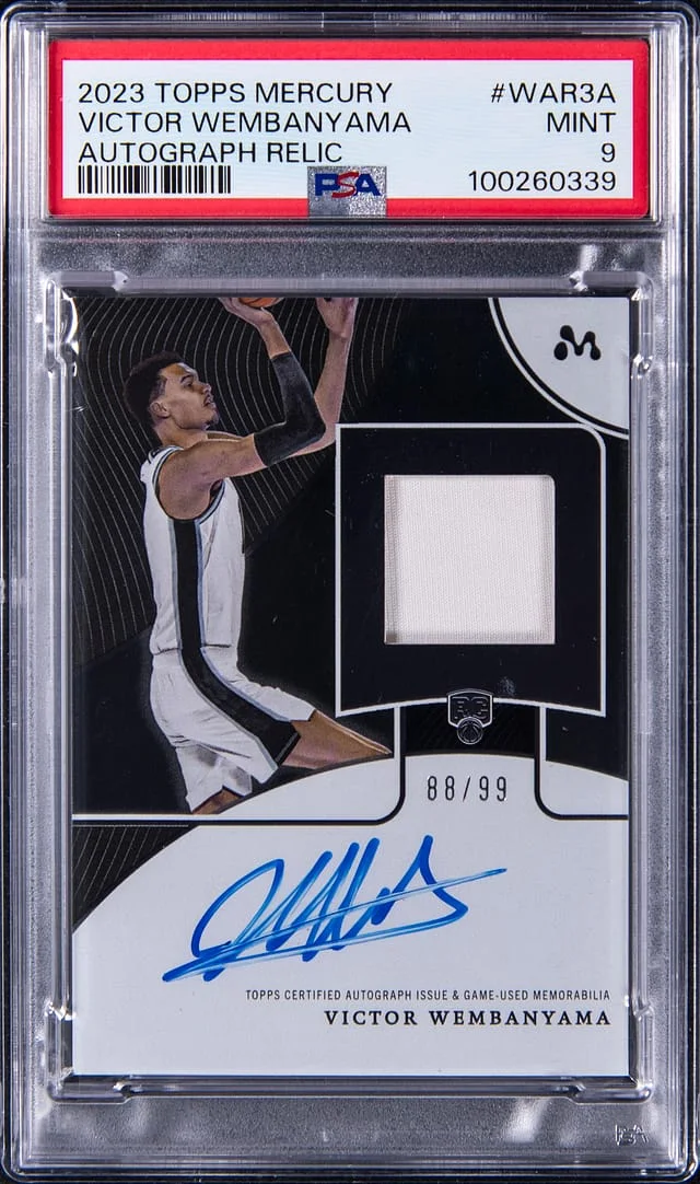 2023-24 Topps Victor Wembanyama Mercury Autograph Relic #WAR-3A card image