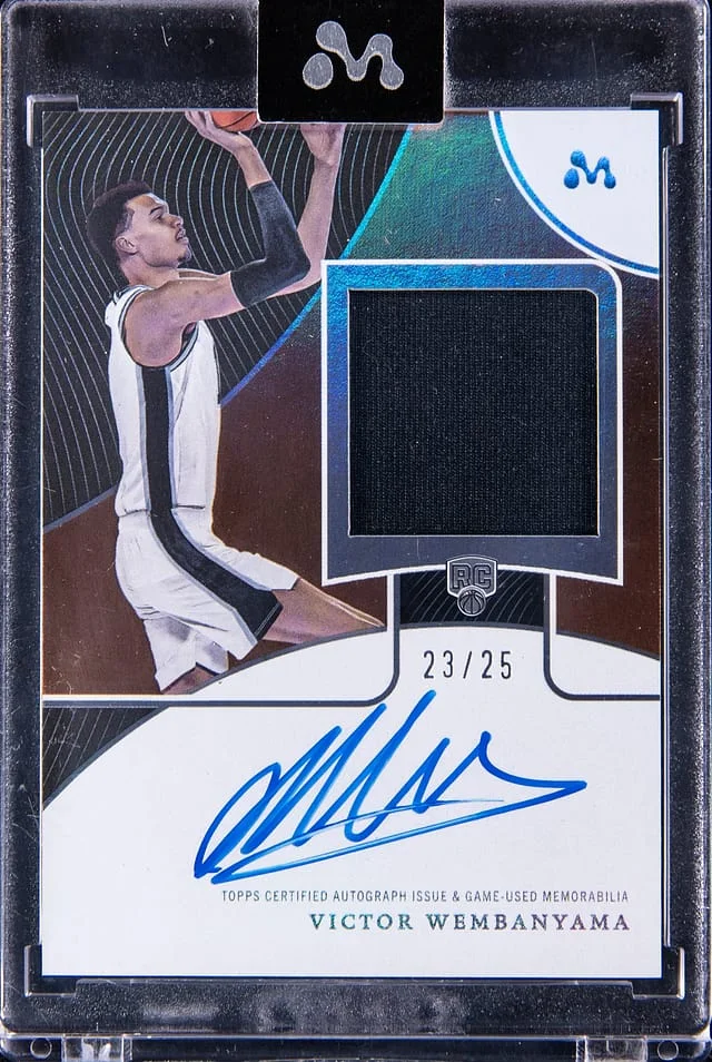 2023-24 Topps Victor Wembanyama Mercury Autograph Relics Orange #WAR-3E card image