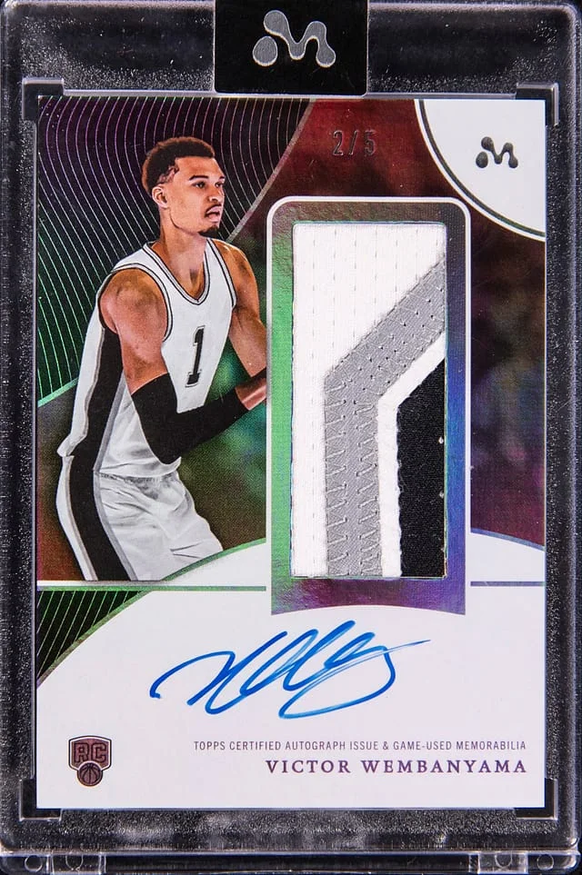 2023-24 Topps Victor Wembanyama Mercury Autograph Relic Red #WAR-4C card image