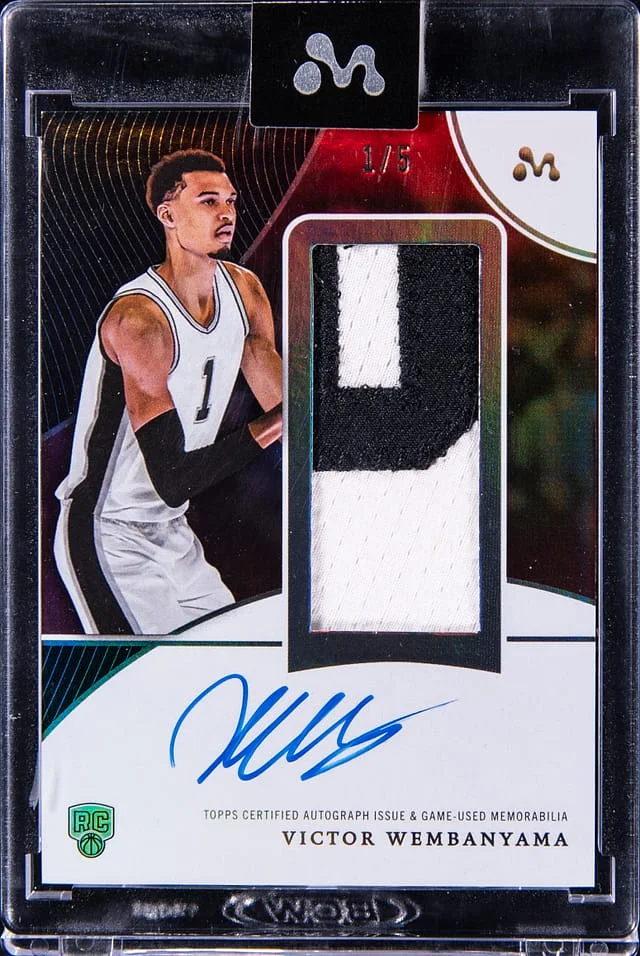 2023-24 Topps Victor Wembanyama Mercury Autograph Relic Red #WAR-4G card image