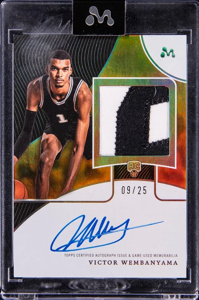 2023-24 Topps Victor Wembanyama Mercury Autograph Relic Orange #WAR-9E card image