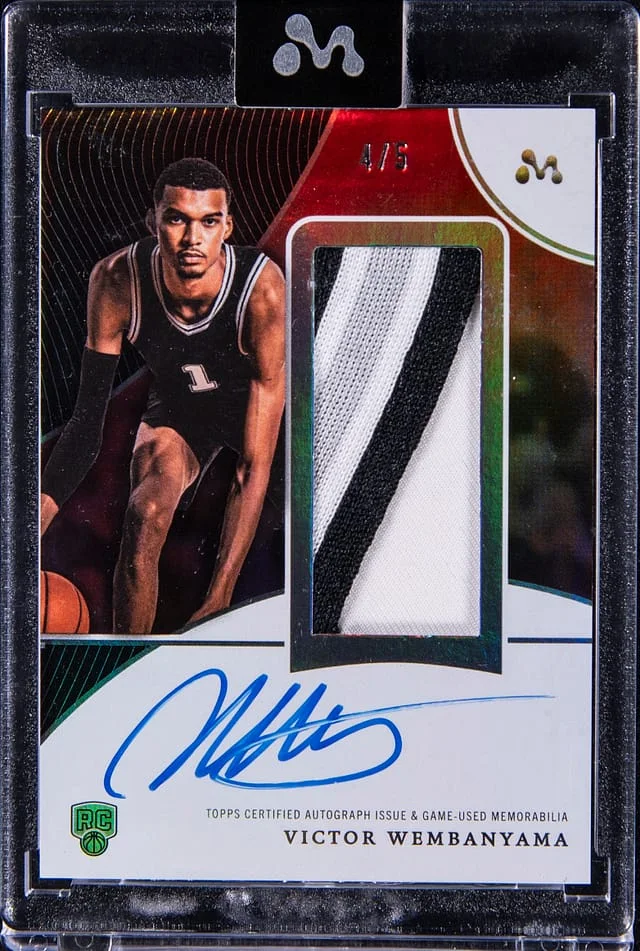 2023-24 Topps Victor Wembanyama Mercury Autograph Relics Red #WAR-9G card image