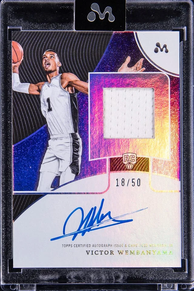 2023-24 Topps Victor Wembanyama Mercury Autograph Relic Cosmic #WAR-IC card image