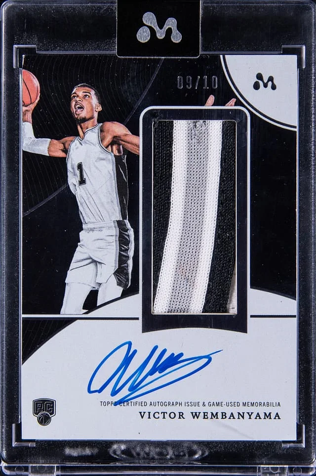 2023-24 Topps Victor Wembanyama Mercury Autograph Relic Black #WAR-IF card image