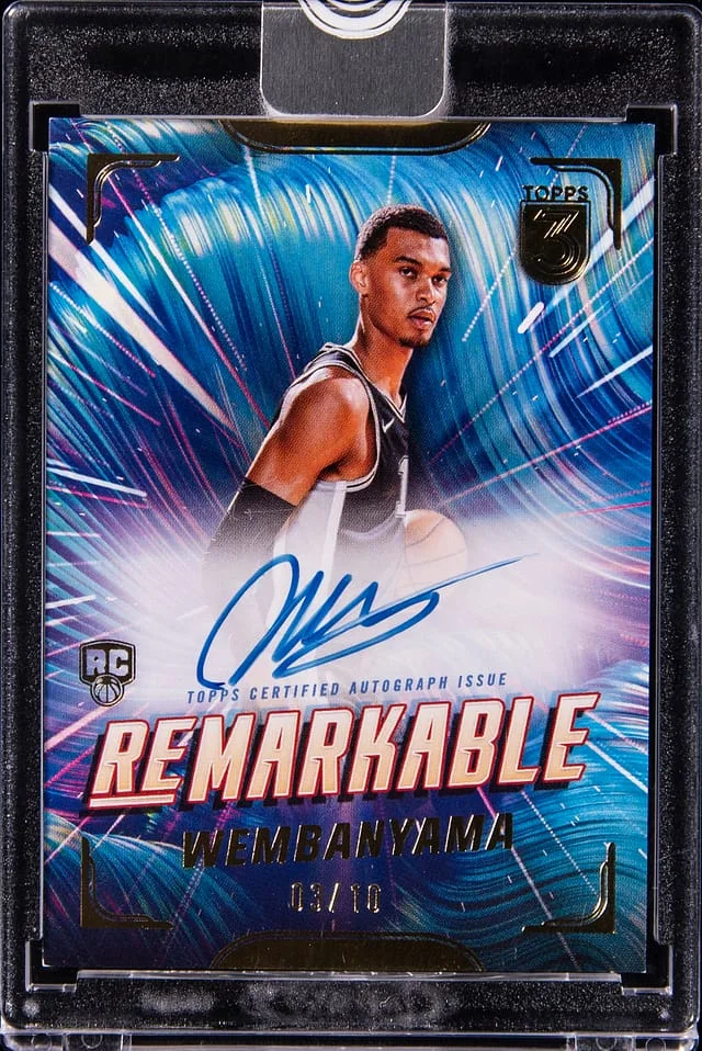 2023-24 Topps Victor Wembyanama 3 Re-Markable Signatures Gold #RM-VW card image