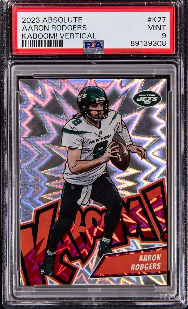 2023 Absolute Aaron Rodgers Kaboom! Vertical #K27 card image