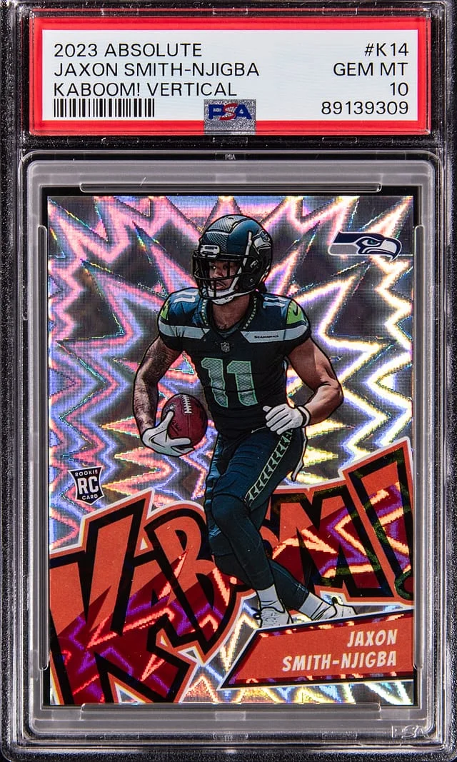 2023 Absolute Jaxon Smith-Njigba Kaboom! Vertical #K14 card image