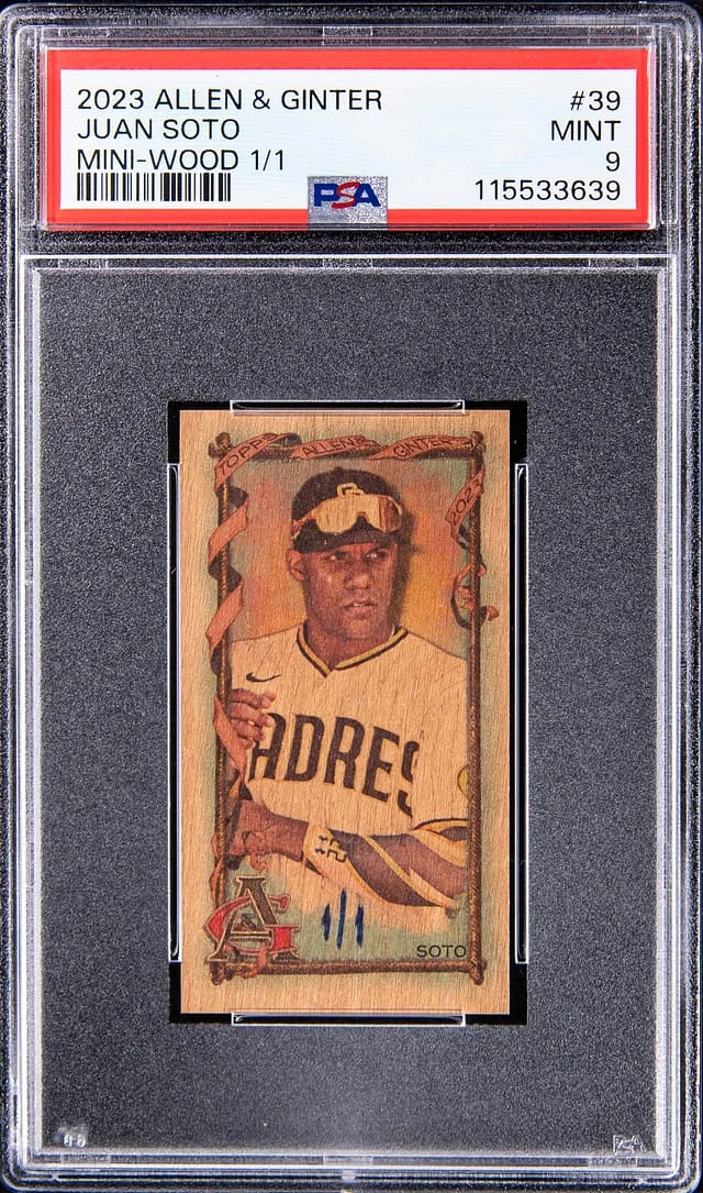 2023 Allen & Ginter Juan Soto Mini-Wood #39 card image