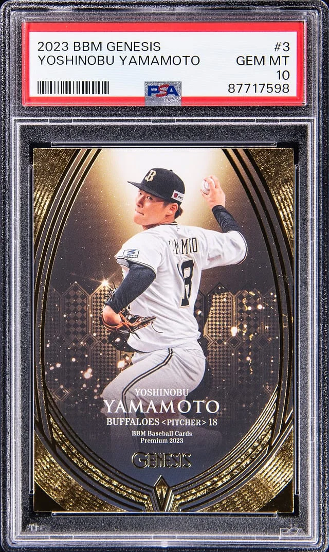 2023 BBM Genesis Yoshinobu Yamamoto #3 card image