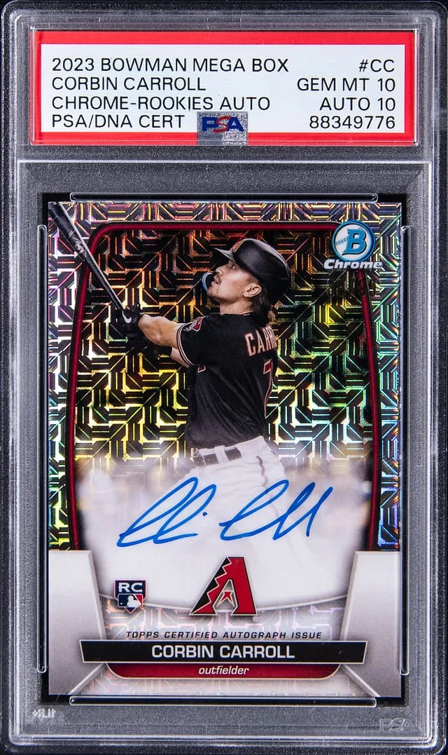 2023 Bowma Mega Box Chrome-Rookies Autograph Corbin Carroll #CC card image