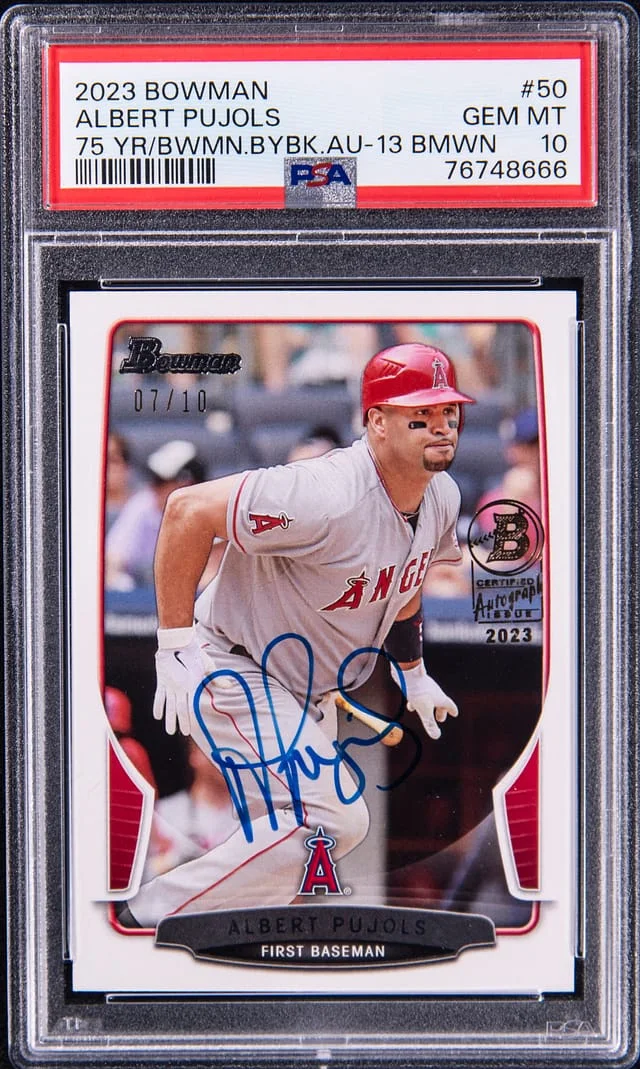 2023 Bowman Albert Pujols 75 Years of Bowman Buyback Autograph '13 Bowman #50 card image