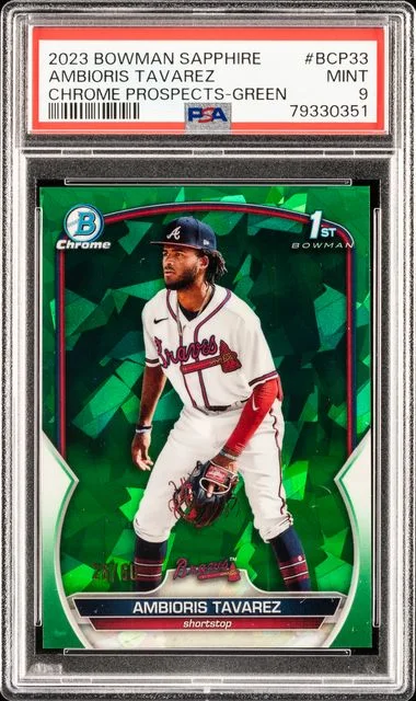 2023 Bowman Ambioris Tavarez Sapphire Edition Chrome Prospects Green #BCP33 card image