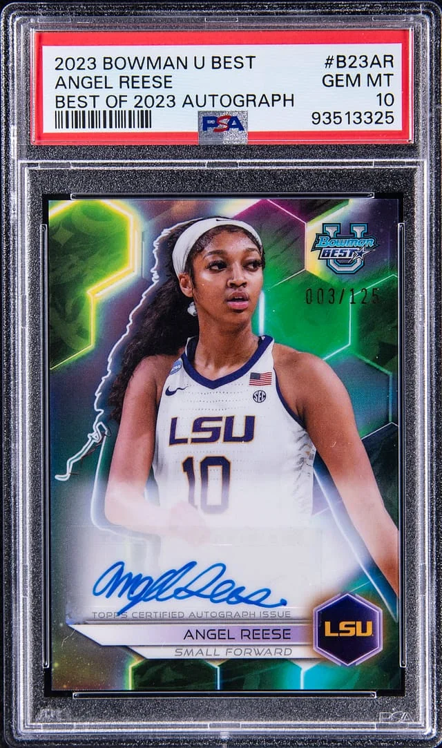 2023 Bowman Best Angel Reese University Best of 2023 Autograph #B23AR card image