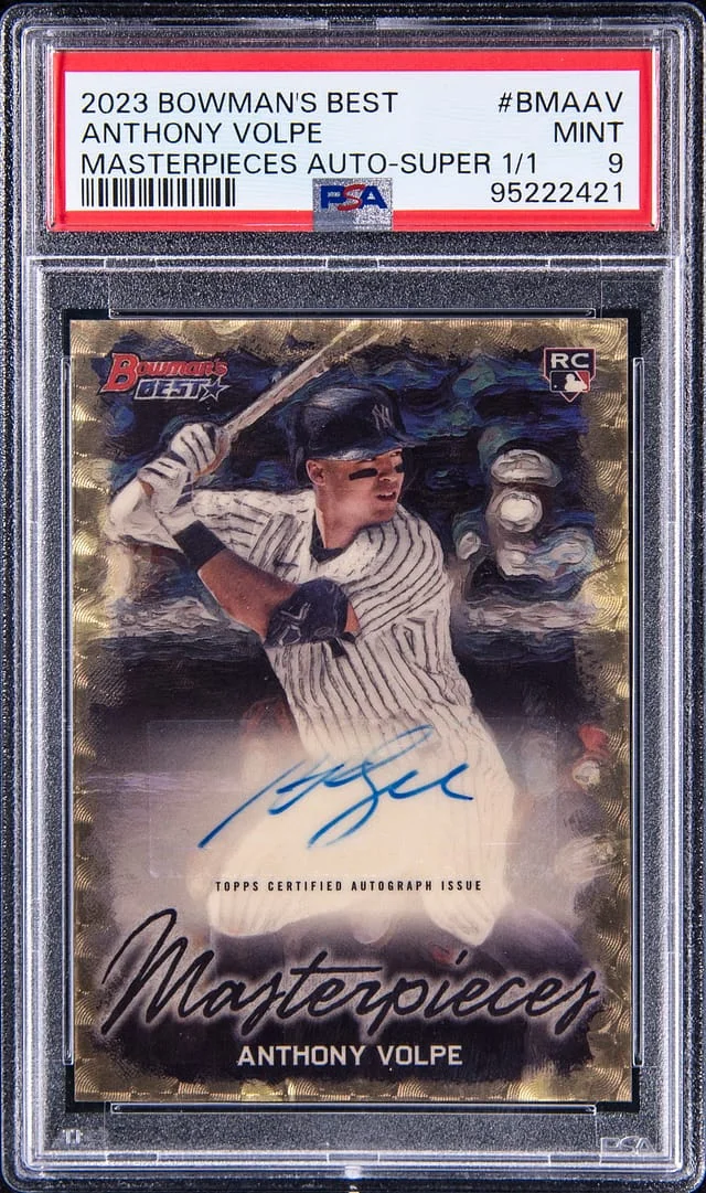 2023 Bowman Best Anthony Volpe Masterpieces Autograph Superfractor #BMAAV card image
