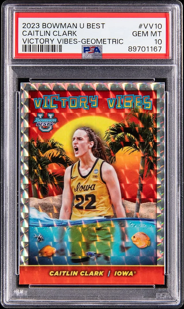 2023 Bowman Best Caitlin Clark Victory Vibes Geometric #VV-10 card image