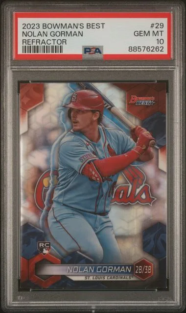 2023 Bowman Best Nolan Gorman Refractor #29 card image