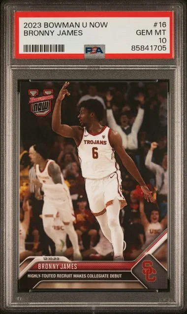 2023 Bowman Bronny James U Now #16 card image