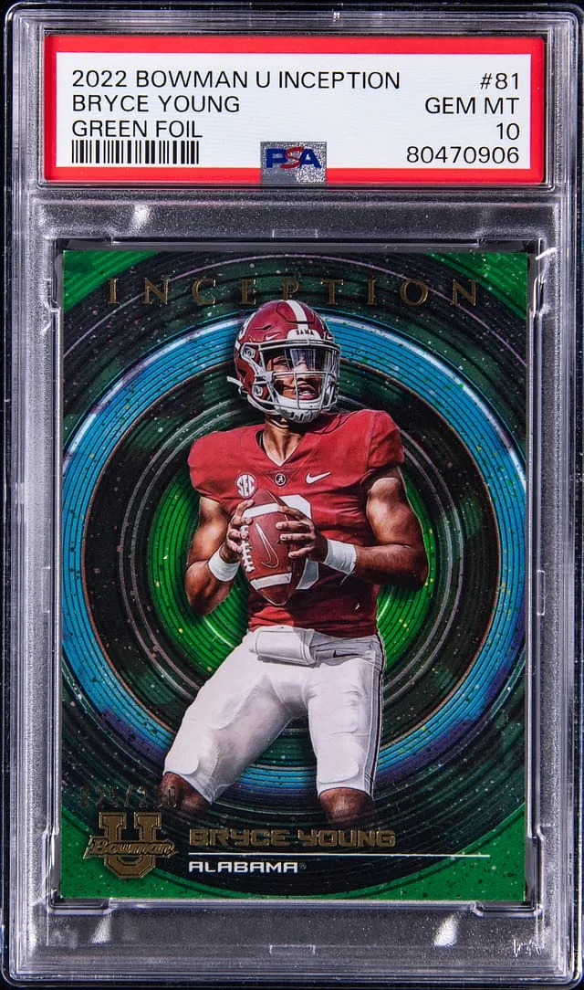 2023 Bowman Bryce Young Inception Green Foil #81 card image