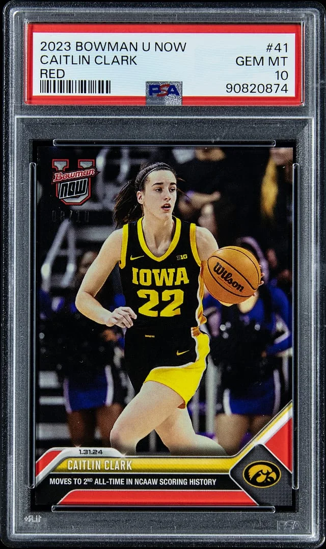 2023 Bowman Caitlin Clark U Now Red #41 card image