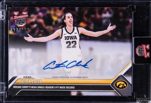 2023 Bowman Caitlin Clark Now University Autograph #63A card image