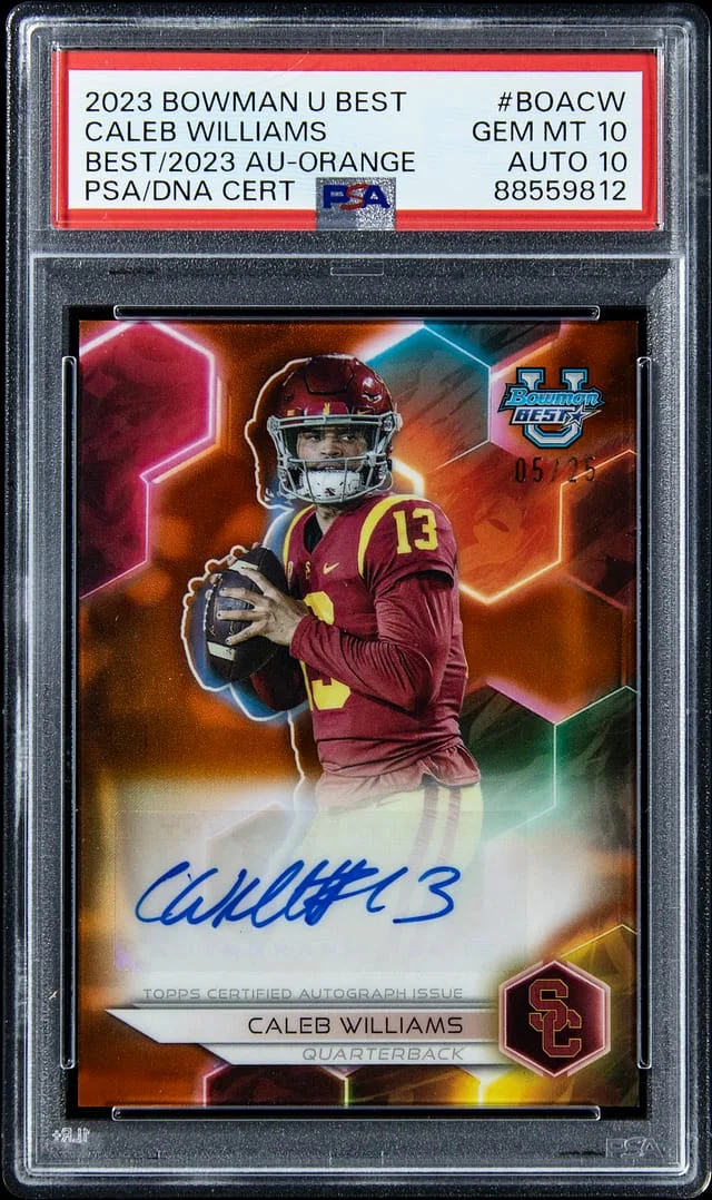 2023 Bowman Caleb Williams U Best of 2023 Autographs #BOA-CW card image