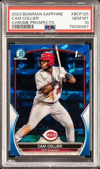 2023 Bowman Cam Collier Sapphire Edition Chrome Prospects #Bcp125 card image