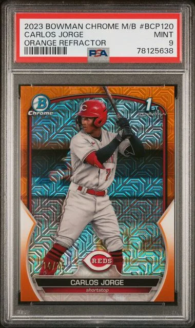 2023 Bowman Carlos Jorge Sapphire Chrome Prospects Green #BCP120 card image