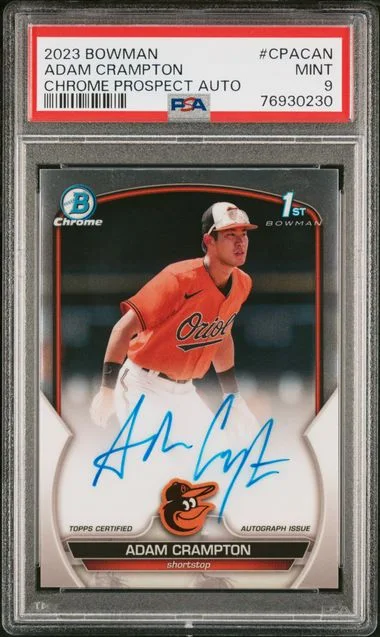 2023 Bowman Chrome Adam Crampton Prospect Autographs #CPACAN card image
