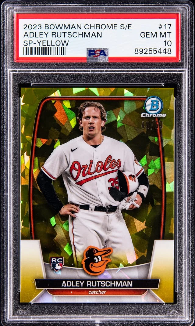 2023 Bowman Chrome Adley Rutschman S/E SP Yellow #17 card image