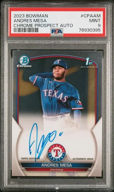 2023 Bowman Chrome Andres Mesa Prospect Autographs #CPAAM card image