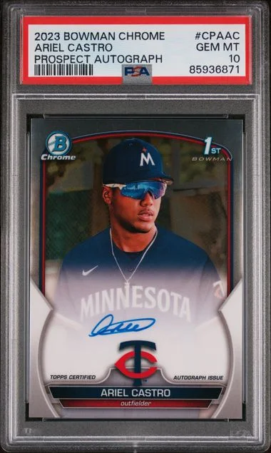 2023 Bowman Chrome Ariel Castro Prospect Autographs #CPAAC card image