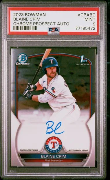 2023 Bowman Chrome Blaine Crim Prospect Autographs #CPABC card image