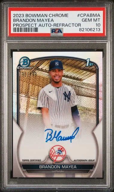 2023 Bowman Chrome Brandon Mayea Prospect Autographs #CPABMA card image