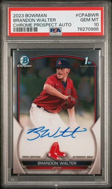 2023 Bowman Chrome Brandon Walter Prospect Autographs #CPABWR card image