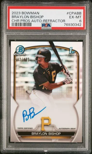2023 Bowman Chrome Braylon Bishop Prospect Autographs #CPABB card image