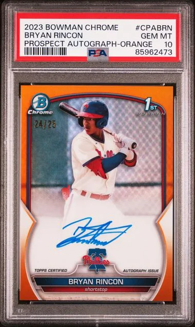 2023 Bowman Chrome Bryan Rincon Prospect Autographs Orange #CPA-BRN card image