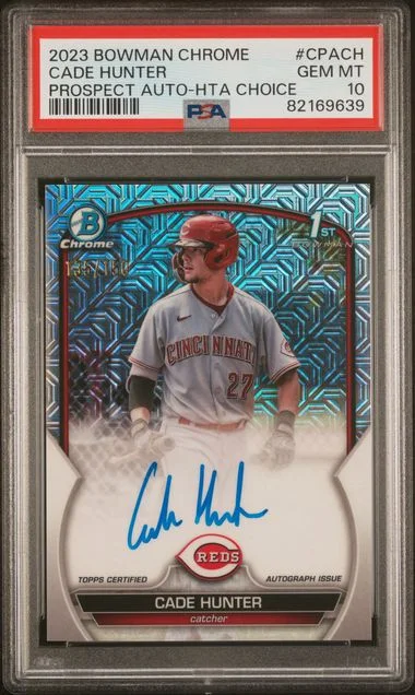 2023 Bowman Chrome Cade Hunter Prospect Autographs HTA Choice #CPA-CH card image