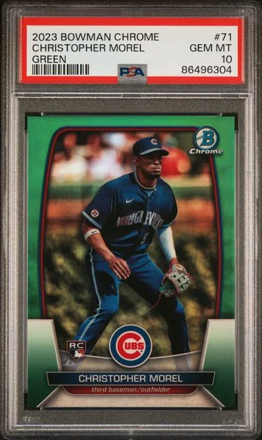 2023 Bowman Chrome Christopher Morel Green #71 card image