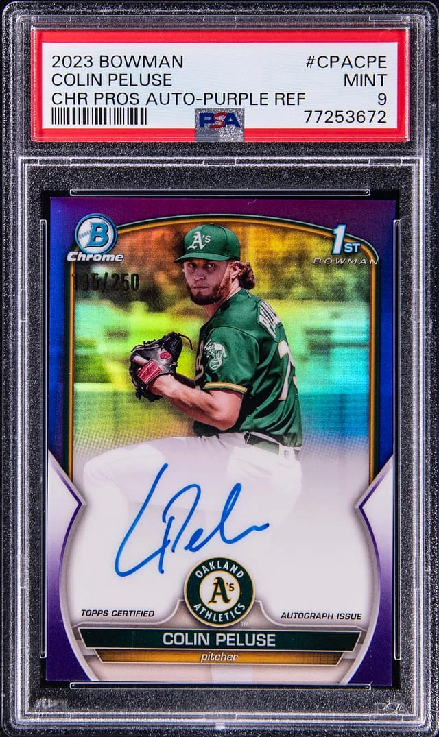 2023 Bowman Chrome Colin Peluse Prospect Autographs #CPACPE card image