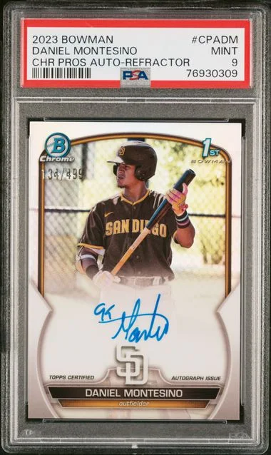 2023 Bowman Chrome Daniel Montesino Prospect Autographs #CPADM card image