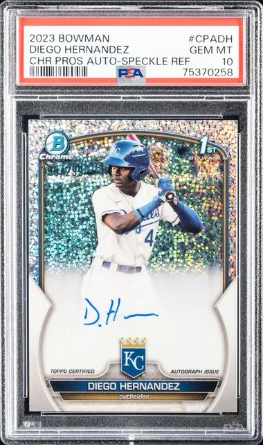 2023 Bowman Chrome Diego Hernandez Prospect Autographs Speckle #CPADH card image