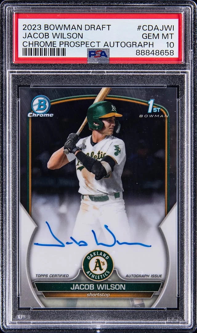 2023 Bowman Chrome Draft Jacob Wilson Prospect Autograph #CDA-JWI card image