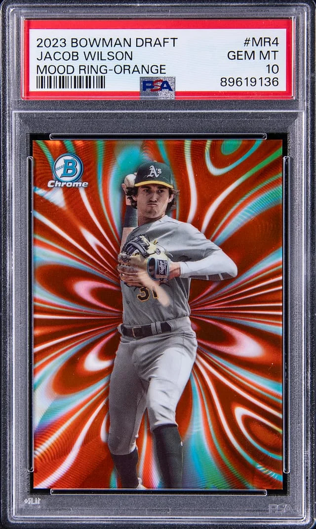 2023 Bowman Chrome Draft Jacob Wilson Mood Ring Orange #MR4 card image