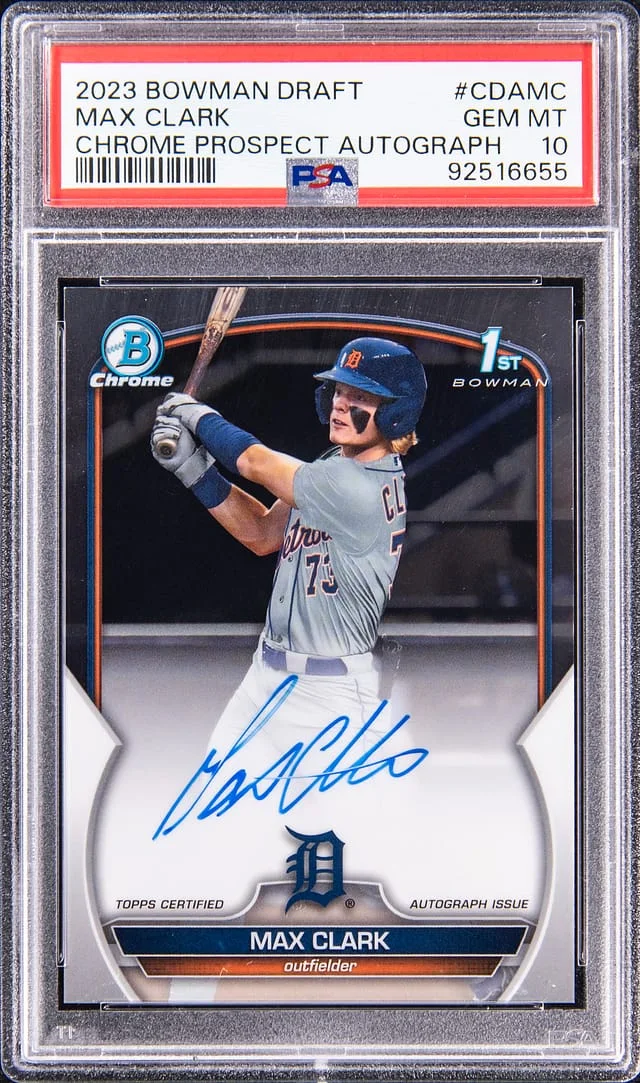 2023 Bowman Chrome Draft Max Clark Prospect Autographs #CDA-MC card image