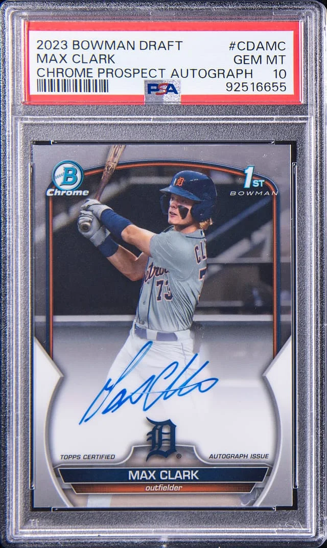 2023 Bowman Chrome Draft Max Clark Prospect Autograph #CDAMC card image