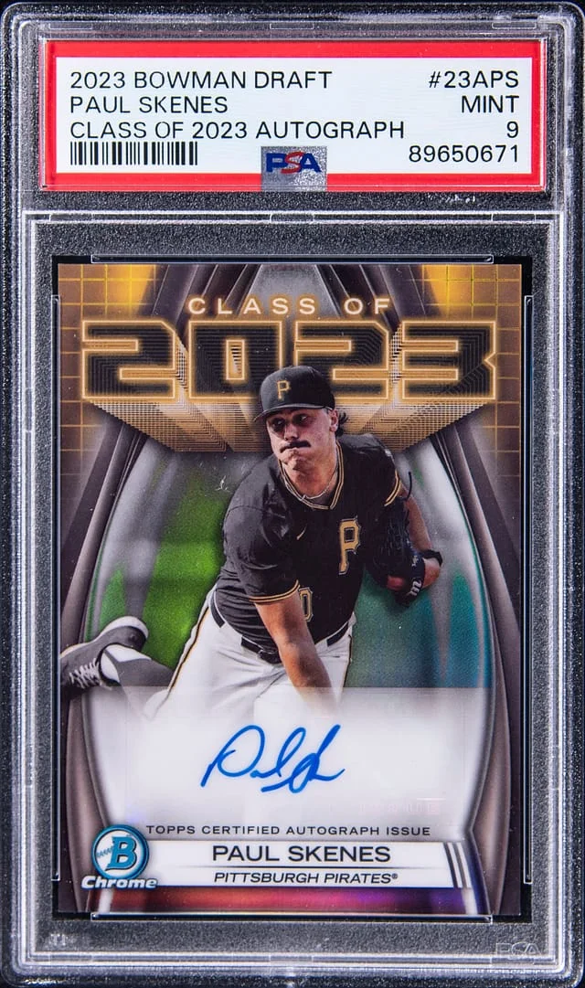 2023 Bowman Chrome Draft Paul Skenes Class of 2023 Autograph #23APS card image