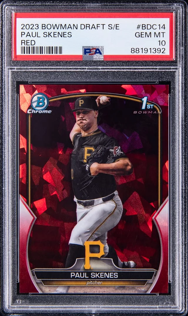 2023 Bowman Chrome Draft Paul Skenes Sparkle Refractor #BDC-14 card image