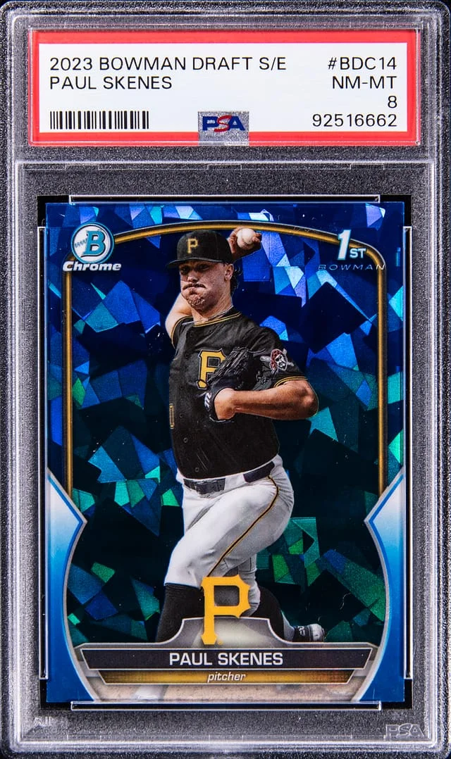 2023 Bowman Chrome Draft Paul Skenes Red Refractor #BDC14 card image