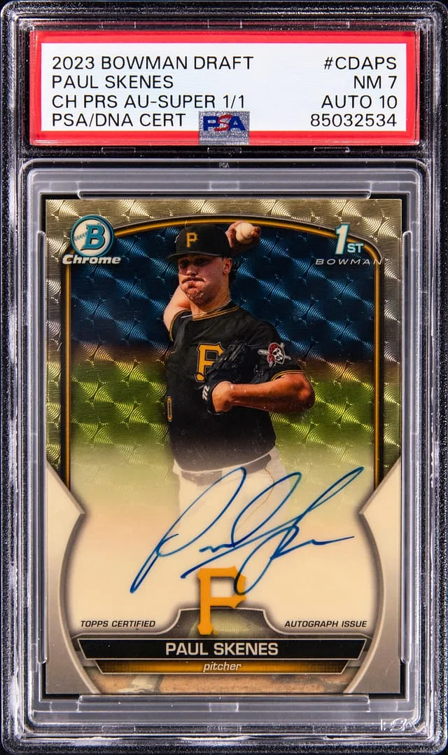 2023 Bowman Chrome Draft Paul Skenes Prospect Autographs SuperFractor #CDA-PS card image